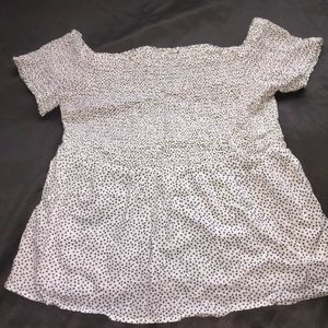 Polka dot peplum top